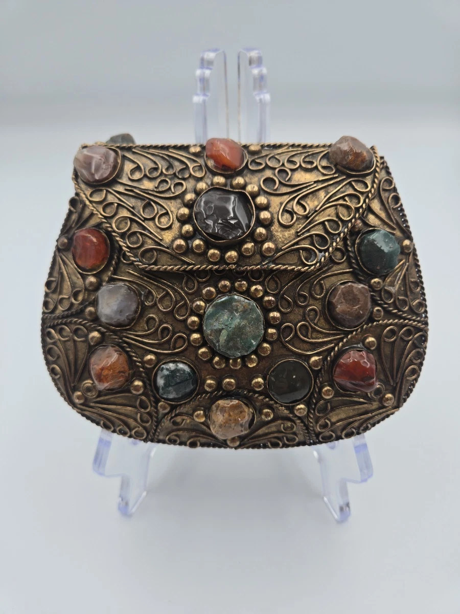 Metal Stone Purse In Vintage Bags, Handbags & Cases for sale - eBay
