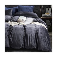 NTBAY Velvet Queen Flannel Duvet Cover Set, 3 Pieces Zippered Comfo... Fast Ship