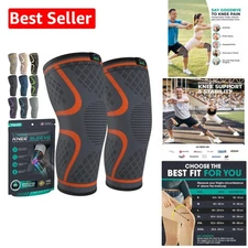2-Pack Compression Knee Brace - Pain Relief & Support for Athletes & Active Life