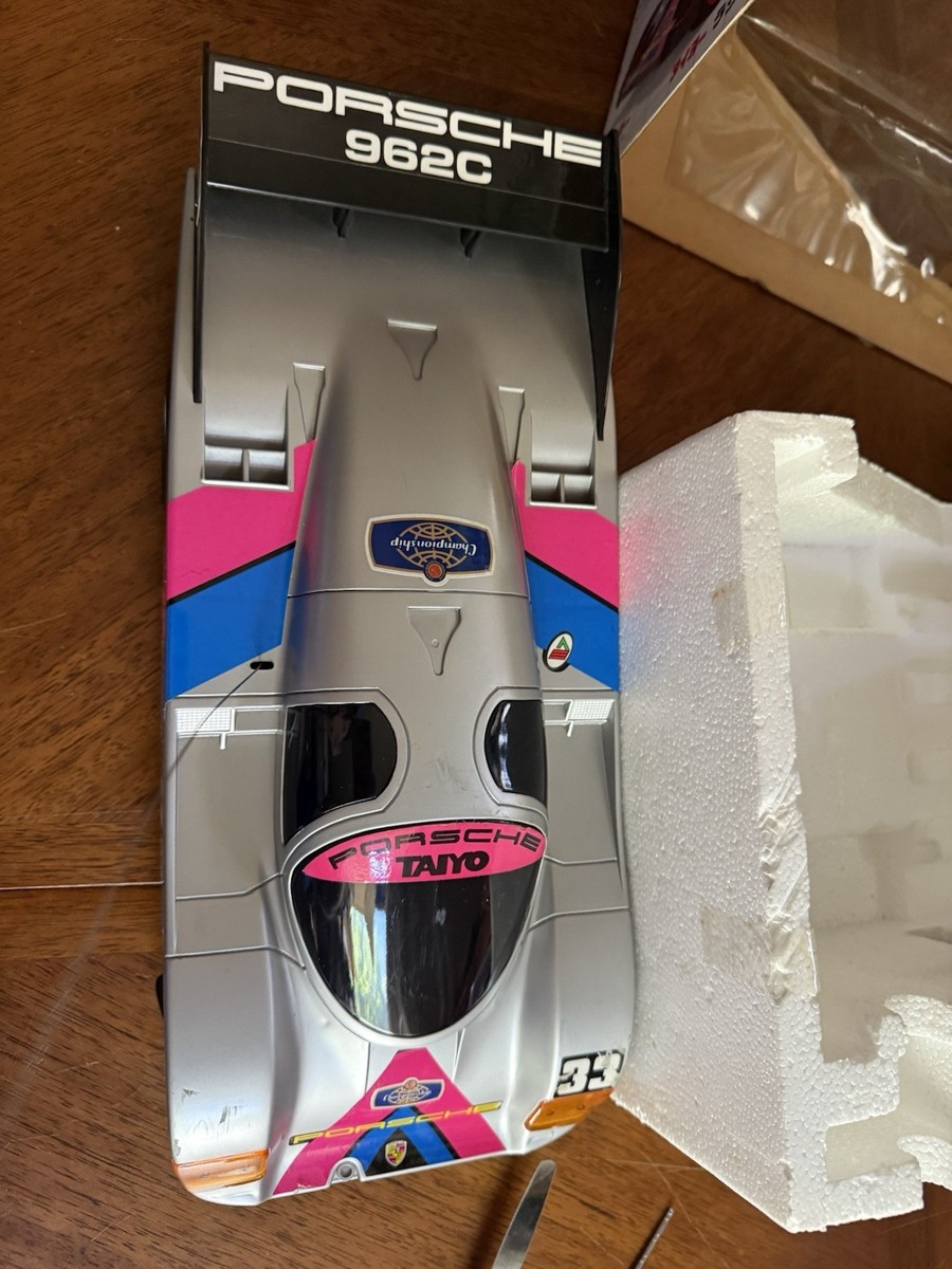 Taiyo Vintage RC Porsche 962 Silver 1/12 80s Rare Japan In Stock