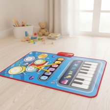 Foldable Musical Play Mat for Toddlers - Piano Drum for Ages 1-2, Safe Fun