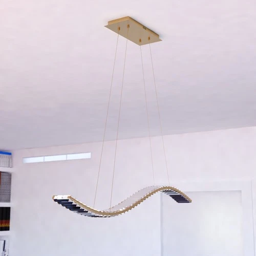 Vaxcel Lighting P0428 38"W LED Linear Chandelier - Gilded Brass - Picture 10 of 10