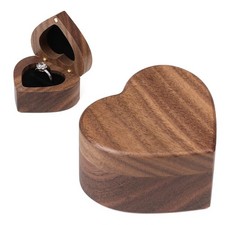 Wislist Engagement Proposal Ring Box Slim Wooden Walnut wood, Wood