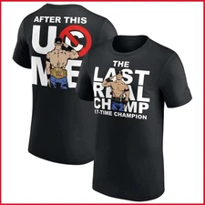 John Cena The Last Real Champ 17-time Champion Black T-shirt