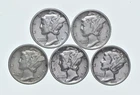 High Grade Lot 1937 1939 1937 1937 1939 Mercury Dime Collection *791