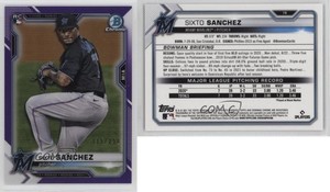2021 Bowman Chrome Purple Refractor /250 Sixto Sanchez #78 Rookie RC