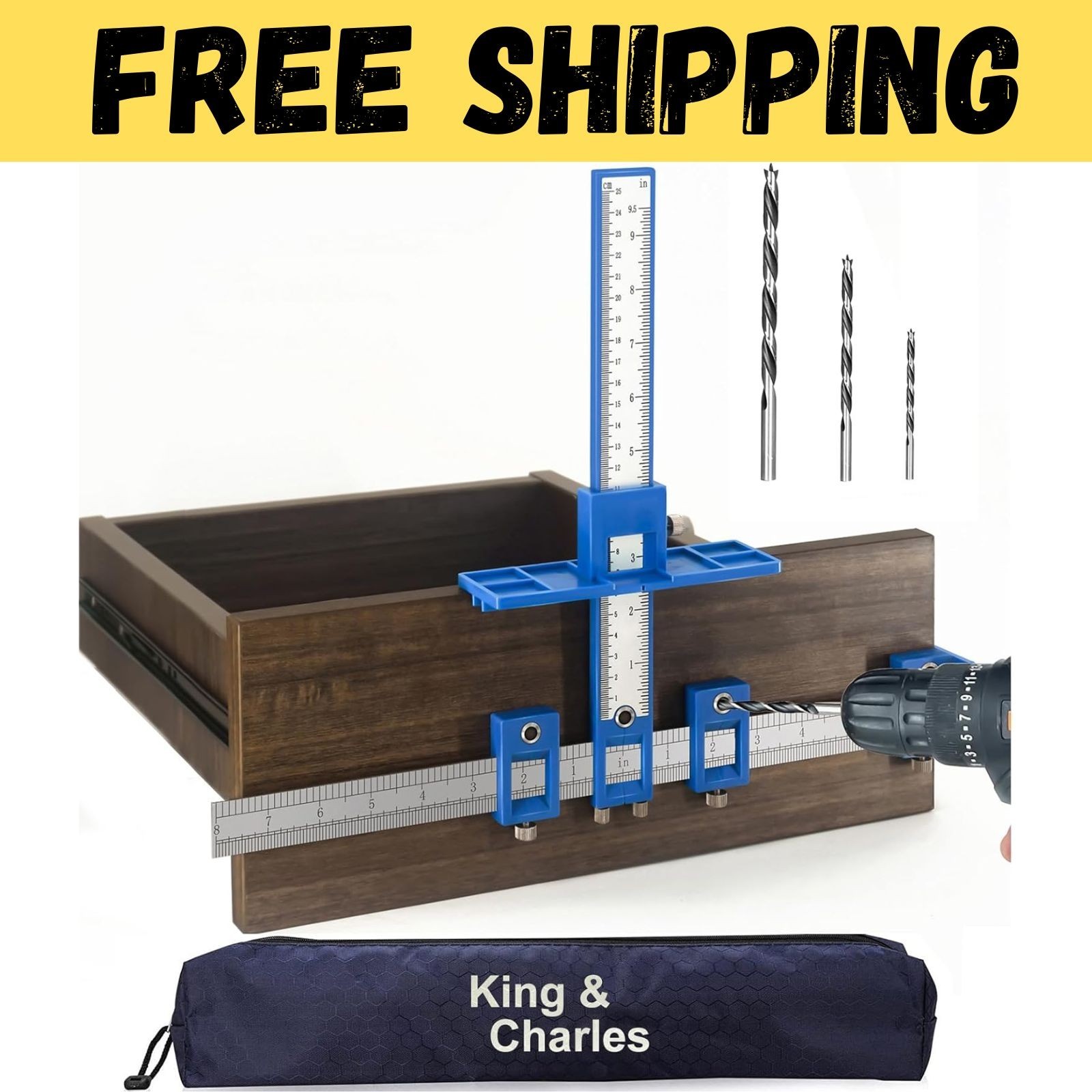 Cabinet Hardware Jig Drawer Pull Jig Template Tool Set USA