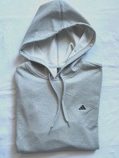 adidas Men  s Go-To Pullover Hoodie 3-Bar Logo Grey 2 Heather Size M New