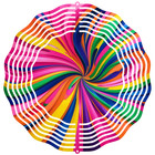 Rainbow Wind Spinner 10" Metal Large Kinetic Art Outdoor Colorful Garden Decor