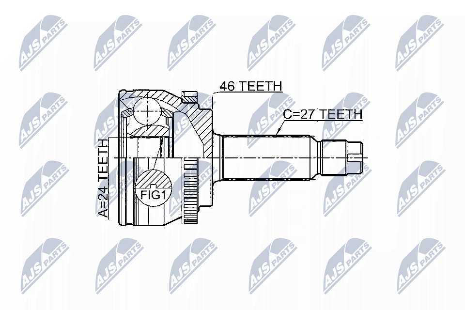 JOINT KIT DRIVE SHAFT NPZ-KA-359 FOR HYUNDAI ACCENT/i25 FLUIDIC/VERNA i30/II - Image 3