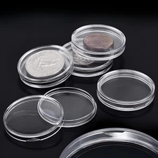 100 P 38mm Coin Holder Capsule Case Storage For Morgan Peace Ike Silver Dollar&