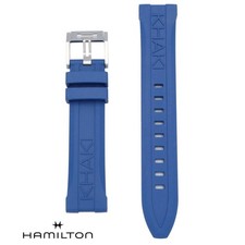 Genuine New Hamilton 20mm Rubber Strap Navy H690823104 Khaki Navy Scuba