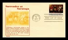 DR JIM STAMPS US COVER SURRENDER AT SARATOGA BICENTENNIAL FDC ELITE CACHET