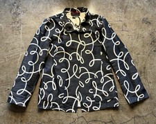 Nina Mclemore Open Collared Silk Jacket Blazer Size 14 Made In USA