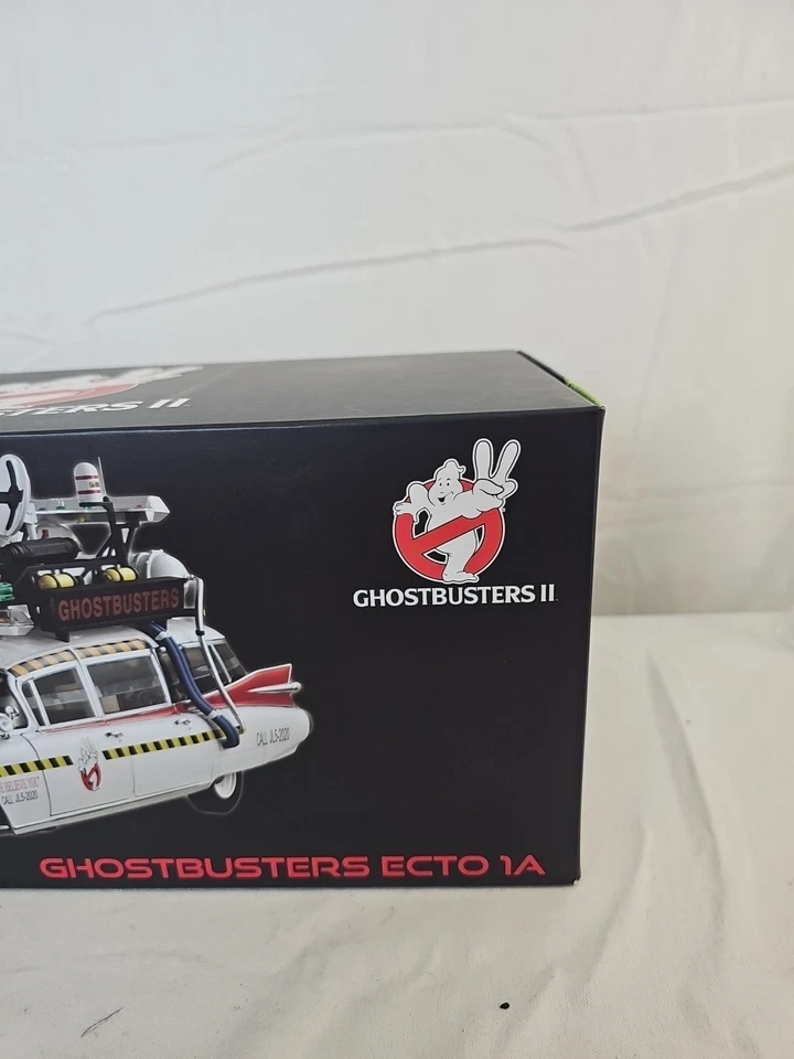 Hot Wheels Ghostbusters ECTO-1A Ghost Car Fine Edition Car Model 1:18 In Stock - Image 3 of 4