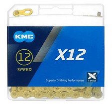 KMC X12 12 Speed Gold Ti Bike Chain 126L fit SRAM Shimano