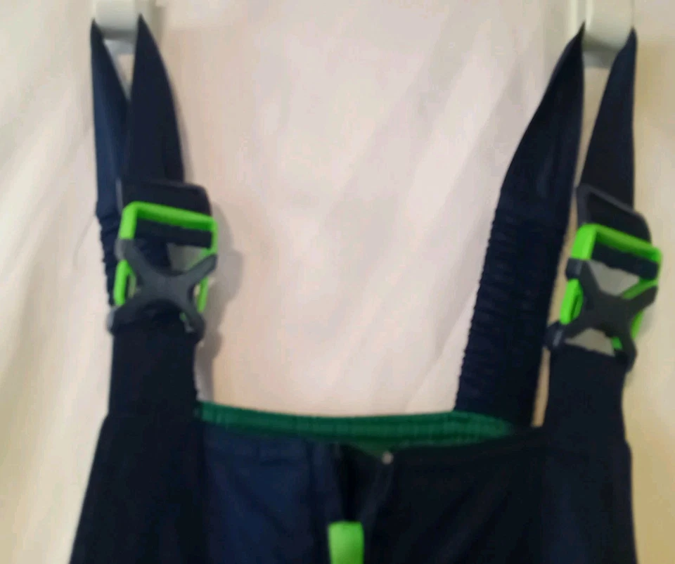 Champion Pantalones de Esquí Nieve Babero Juvenil MEDIANO (8-10) Azul Bolsillo Ropa Activa Hinchada Foto 4 de 4