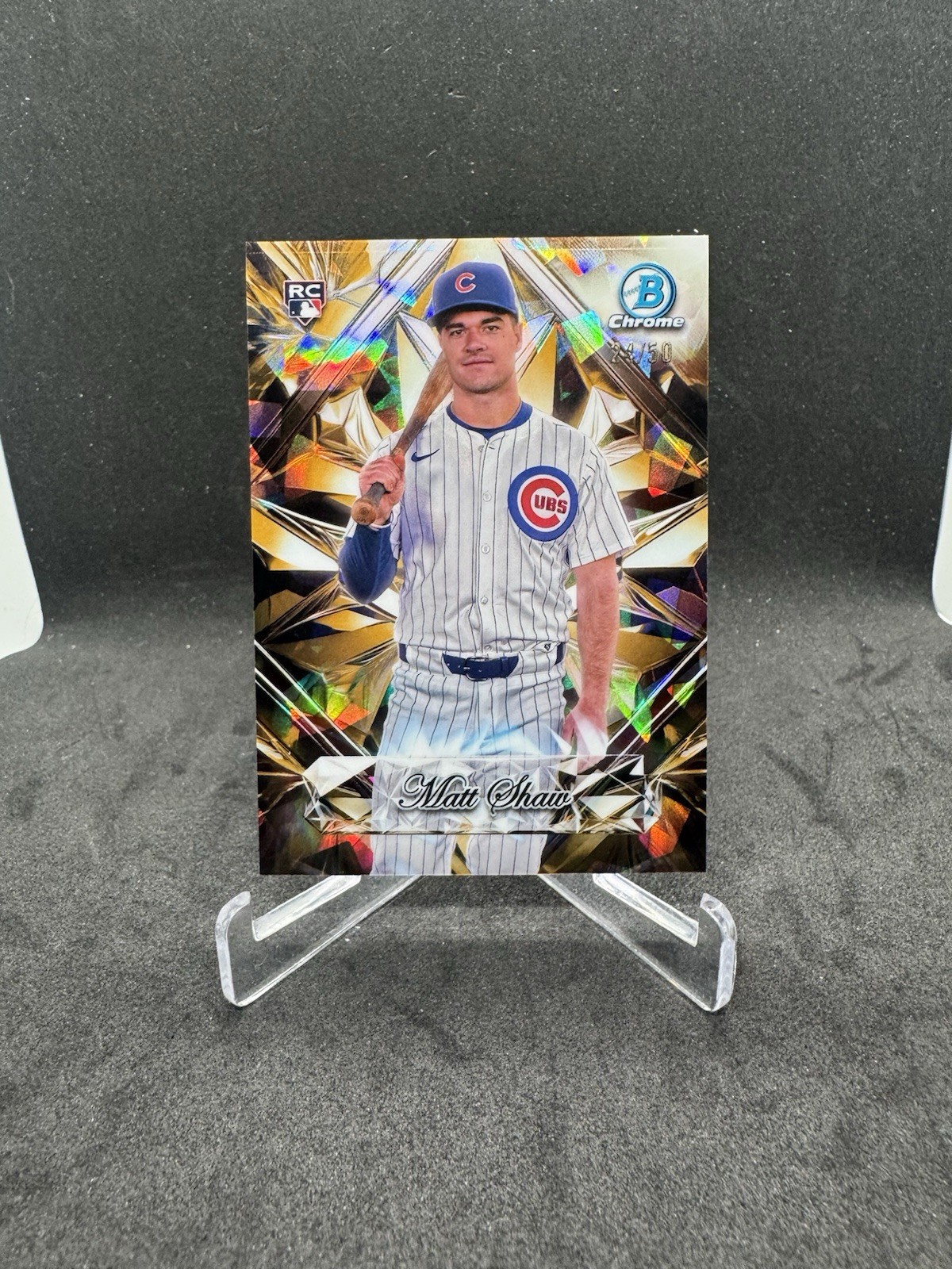 2025 Bowman Chrome Sapphire Matt Shaw Sapphire Selections Gold /50 #SS-14 RC 