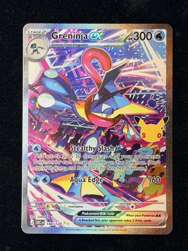 New Pokemon TCG 30th Celebration Collection Greninja EX SIR 148/128 English NM