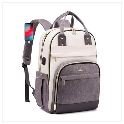 Eleganter 15.6 Zoll Laptop Rucksack für Damen -  und Diebstahlsicher