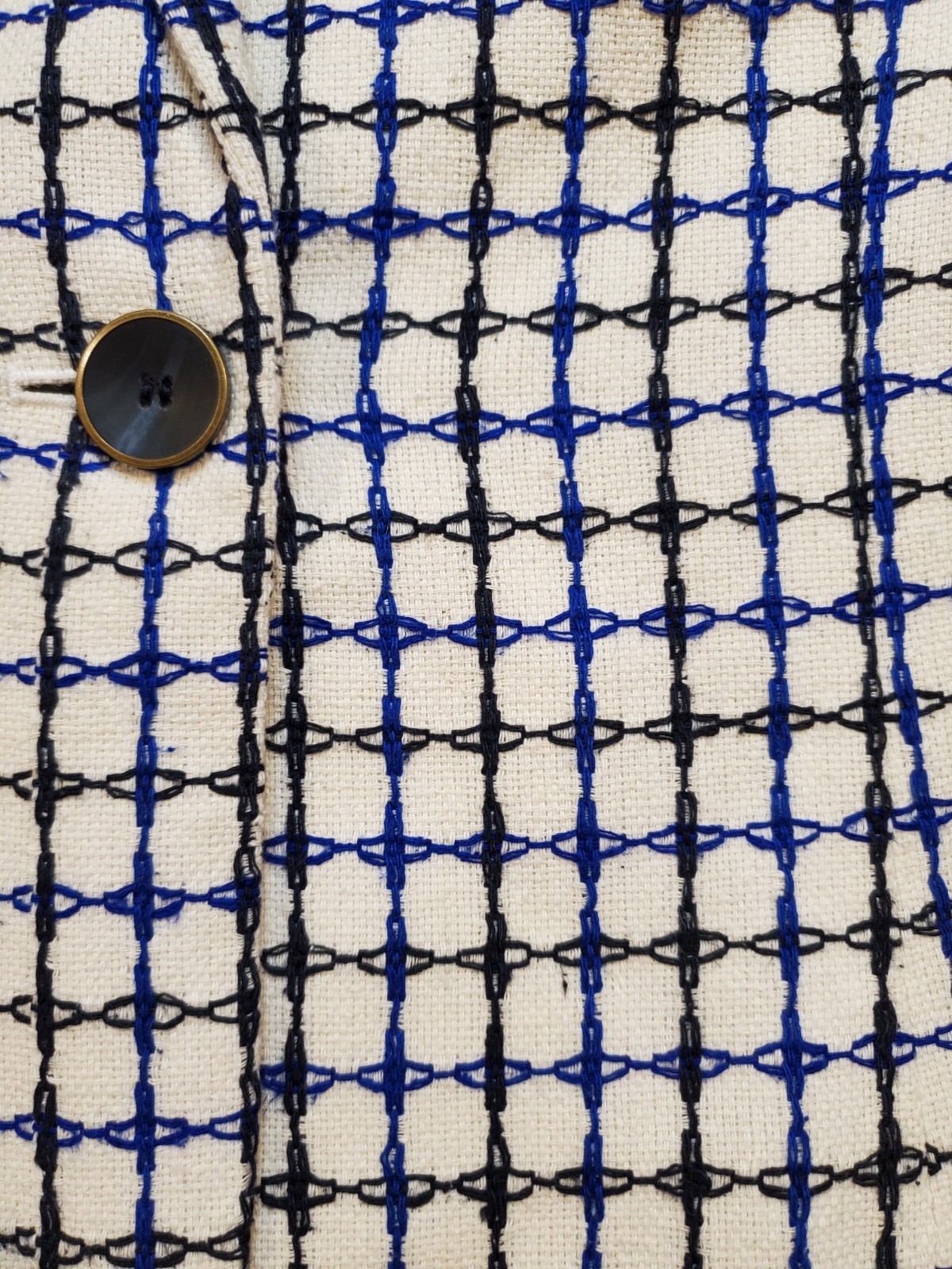 PENDLETON Silk Blend Blazer Jacket Blue Black & W… - image 7