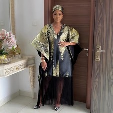 Long Robe Tassels African Dashiki Loose Dress Abaya Women Kaftan Formal Cocktail