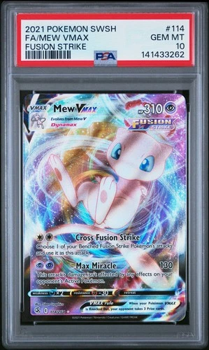 PSA 10 Mew Vmax Ultra Rare #114 2021 Pokemon Fusion Strike 141433262