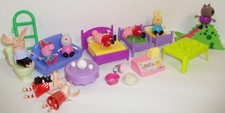 Lot of Peppa Pig Figures Furniture toys Mixed beds table slide toilet couch