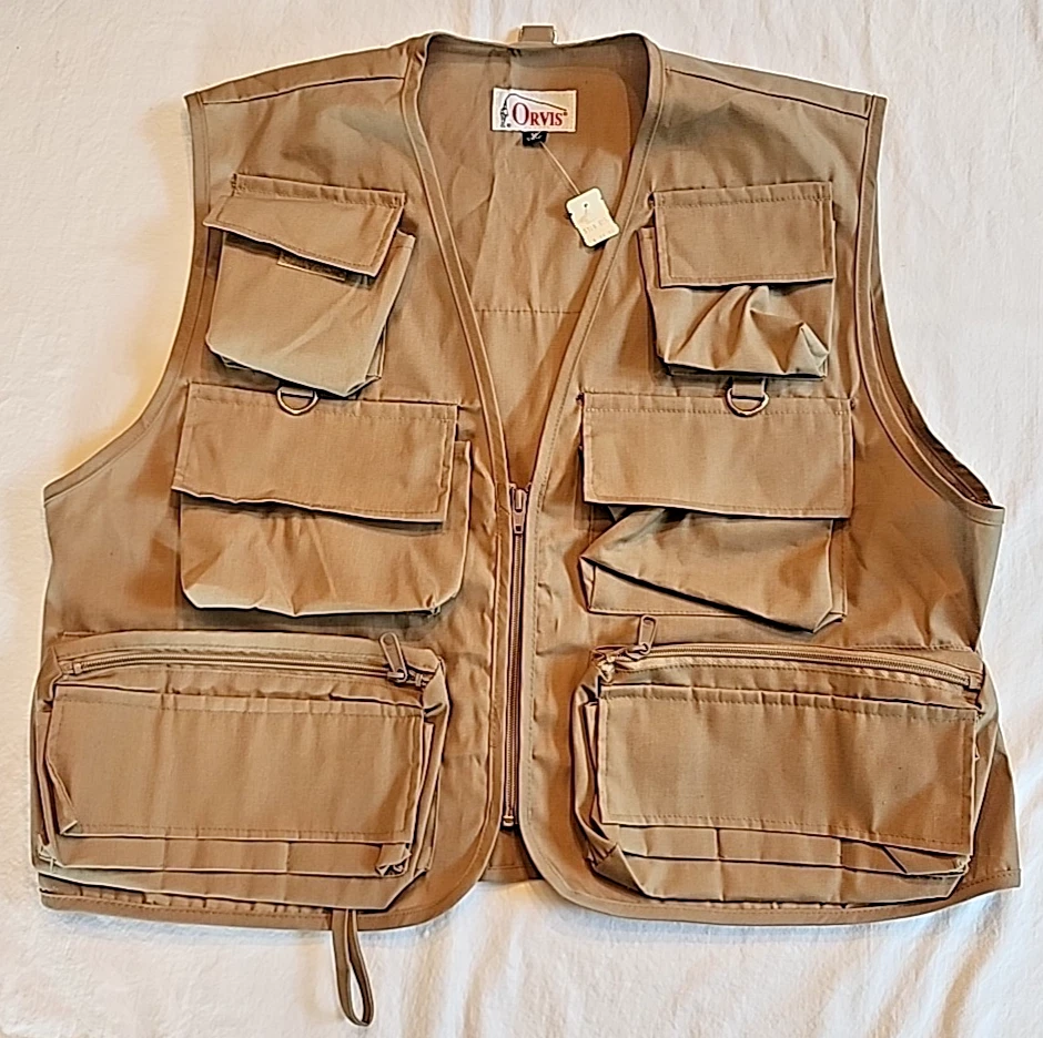 Vintage NOS Orvis Fishing Vest Men’s Med Utility Pocket Fly Fishing Fly Lure