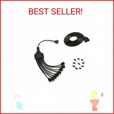 4 Pins black rgb LED Splitter Cable LED Strip Connector 8 Way Splitter Y Splitte