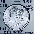 1903 P BU GEM MORGAN SILVER DOLLAR UNC MS+++ U.S. MINT RARE KEY COIN 8890