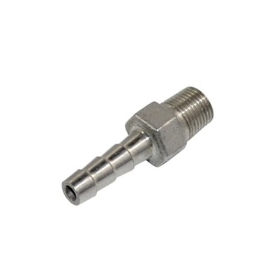 1/8'' NPT Threaded to 3/16'' Barb Hose Tail End Connector Stainless Pipe Fitting