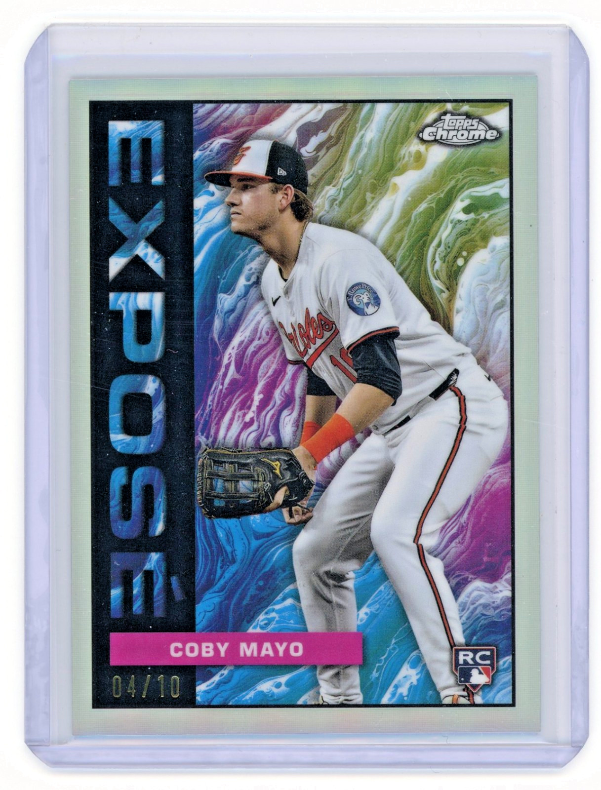 Coby Mayo RC 2025 Topps Chrome Expose 4/10 Case Hit SSP #TCE-28