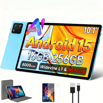 10'' Android 15 Tablet 10 inch Tablet Octa-Core 5G WiFi 16GB+256GB ROM 8000mAh