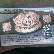 Comic Images WWE Championship Belt Pre-match Object Card Raw Deal CCG 60TK 2005