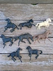 Vintage Marx Playset Horse Lot Western Blue And Grey Fort Apache