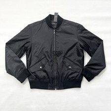 Bomber aviatore nylon nero uomo BANANA REPUBLIC nuovo con etichette $170 Varsity Puffer Jacket