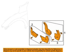 HONDA OEM 16-21 Civic Fender Exterior Trim-Mud Guard 08P00TBA100
