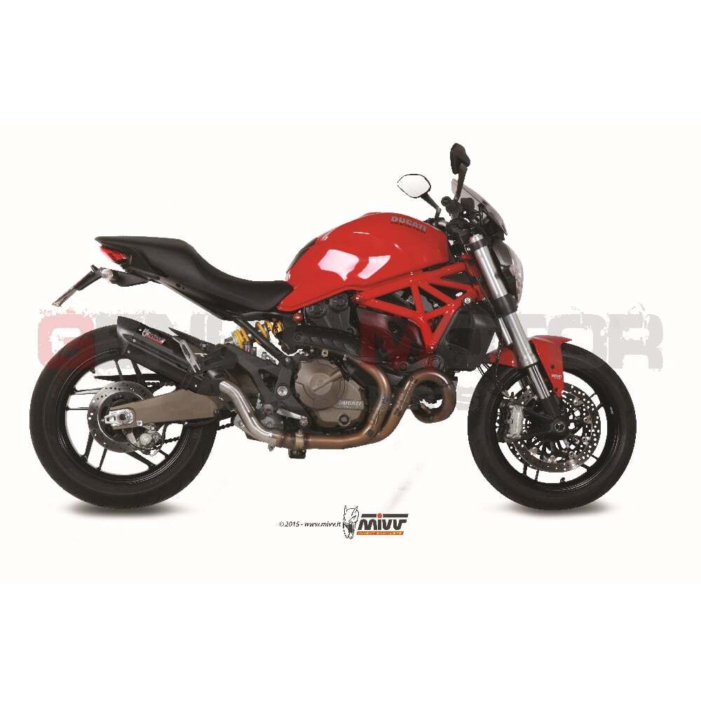 Mivv Exhaust Muffler Suono Black Stainless Steel Ducati Monster 821 2014 > 2017