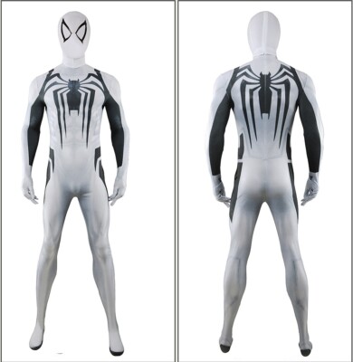 White Spider-Man Jumpsuit Spiderman Anti-Venom Suit Cosplay