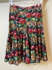 NWOT OILILY Floral Print Knit Skirt S Boho Tulip Hem