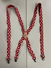 Old Spice Nautical Stretchy Red/White Belt Suspenders For Men One Size Fits All