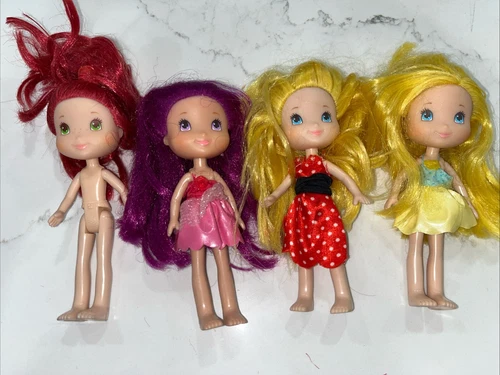 Lot Of (4) Strawberry Shortcake Plum Pudding Lemon Meringue 6" 2008 Scented