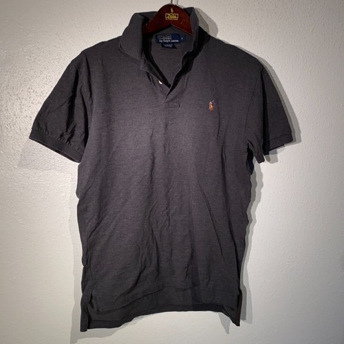 POLO Ralph Lauren Calce Clásico Malla Camisa Polo Gris Carbón Talla Pequeña - Imagen 2 de 11