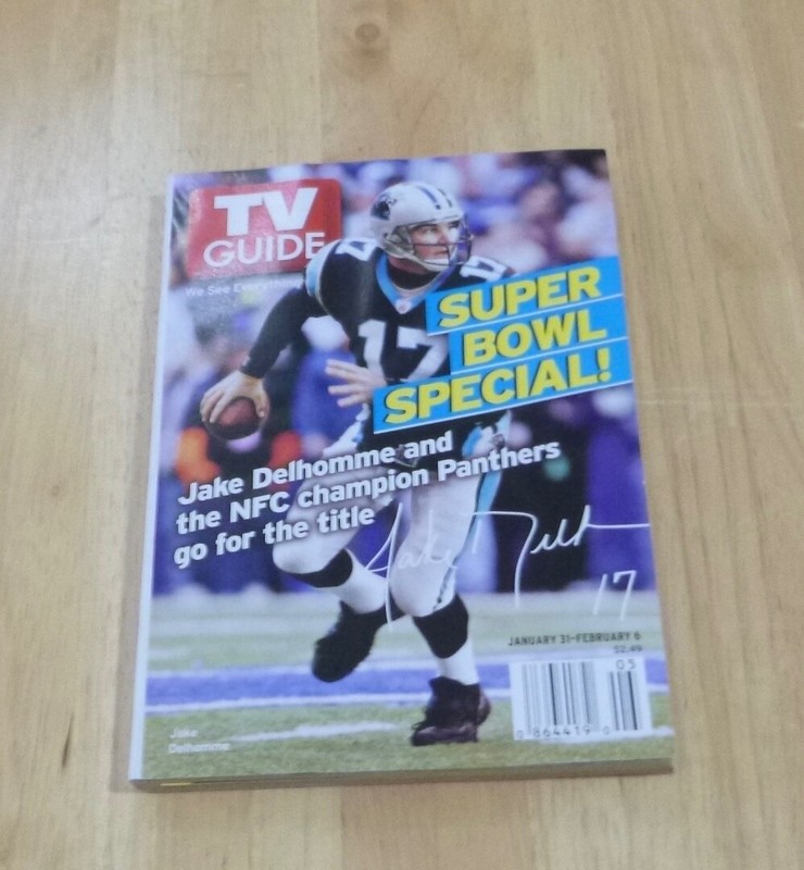 TV GUIDE  Jan 31-Feb 6  2004 Panthers Super Bowl Special Jake Delhom Central NC