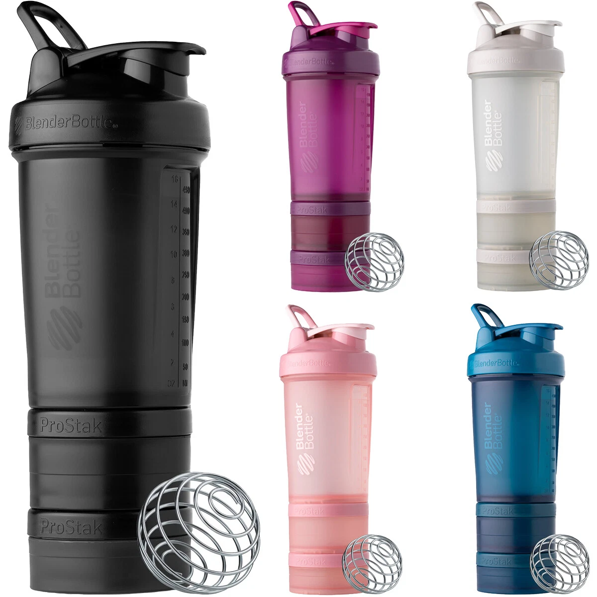 BlenderBottle Shaker Bottle with Pill Organizer and Storage for