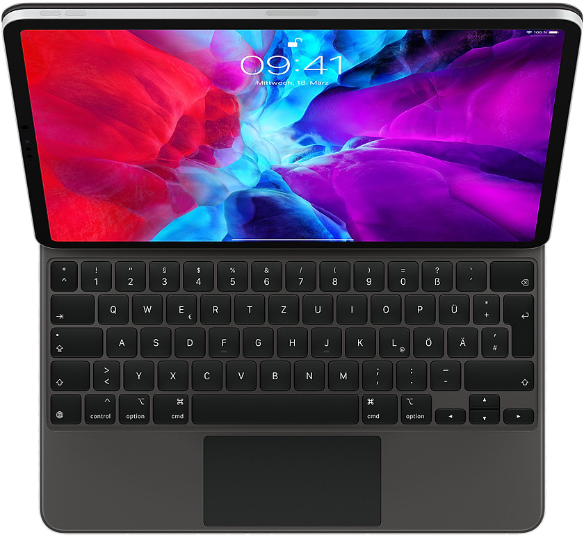 Apple Magic Keyboard MXQU2D/A Deutsches Layout Tastatur - Schwarz 