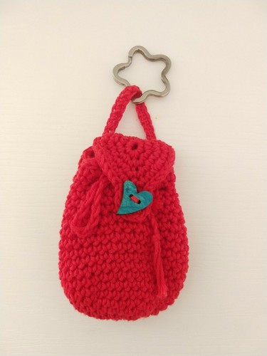 Zainetto portachiavi fatto a mano all'uncinetto | eBay