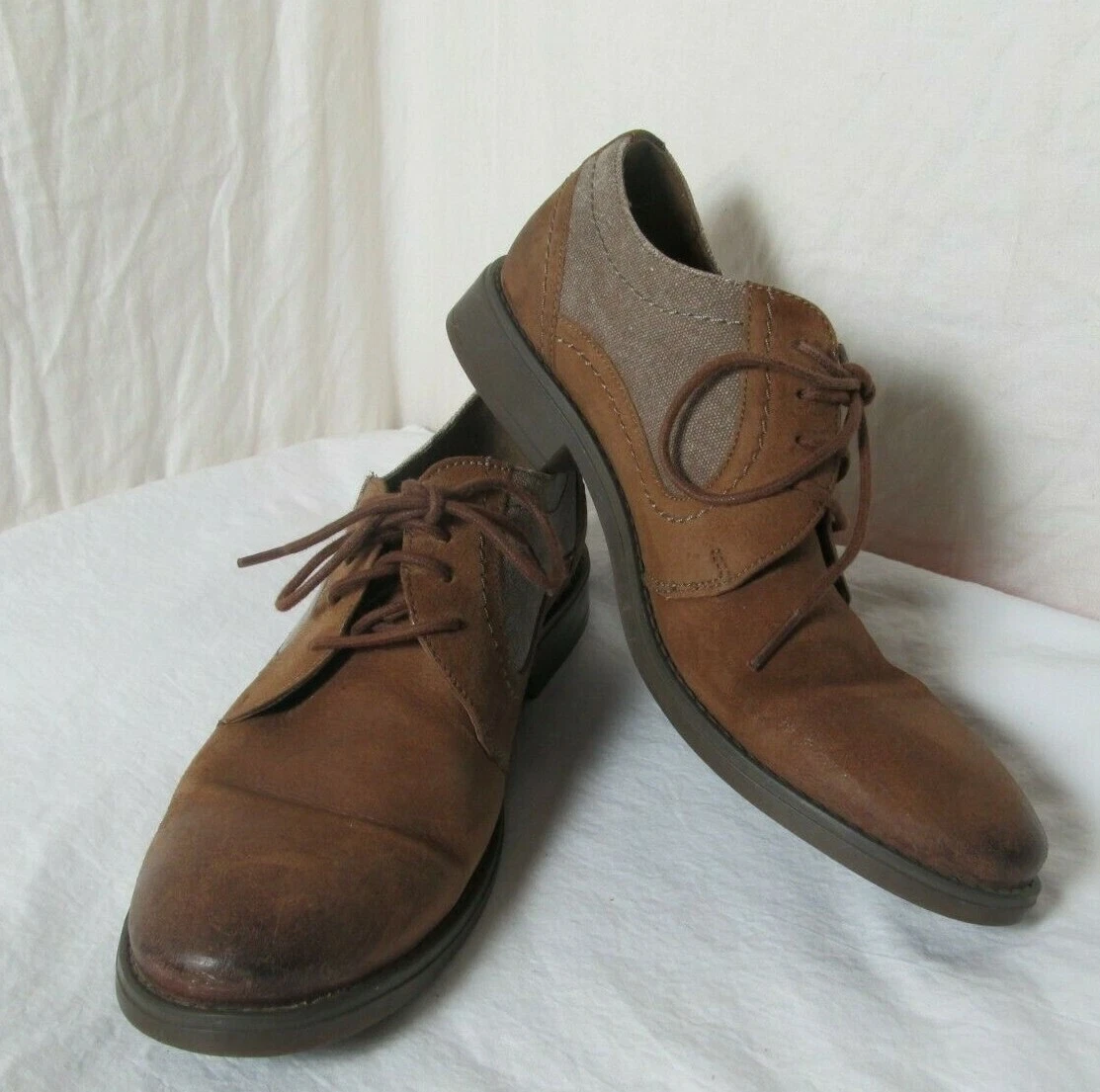 CLARKS Clark's Mocassini Uomo Marrone Morbido Cuscino con Ortholite Taglia 8 #R5