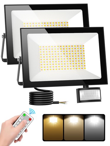 100W 150W LED Fluter Flutlicht mit Fernbedienung/Bewegungsmelder Außen Strahler - Bild 3 von 32